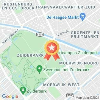 Afstand Zuiderpark parkrun #16 2021 route