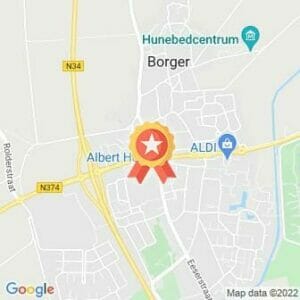Afstand Loopcircuit De Kop van Drenthe. 5 en 10km Hunebedloop Borger 2022 route